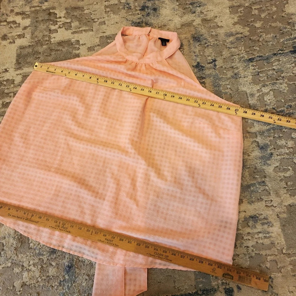 Torrid Pink Clip Chiffon Mock Neck Halter. Sleeveless top. Women's size 3X - Picture 9 of 16